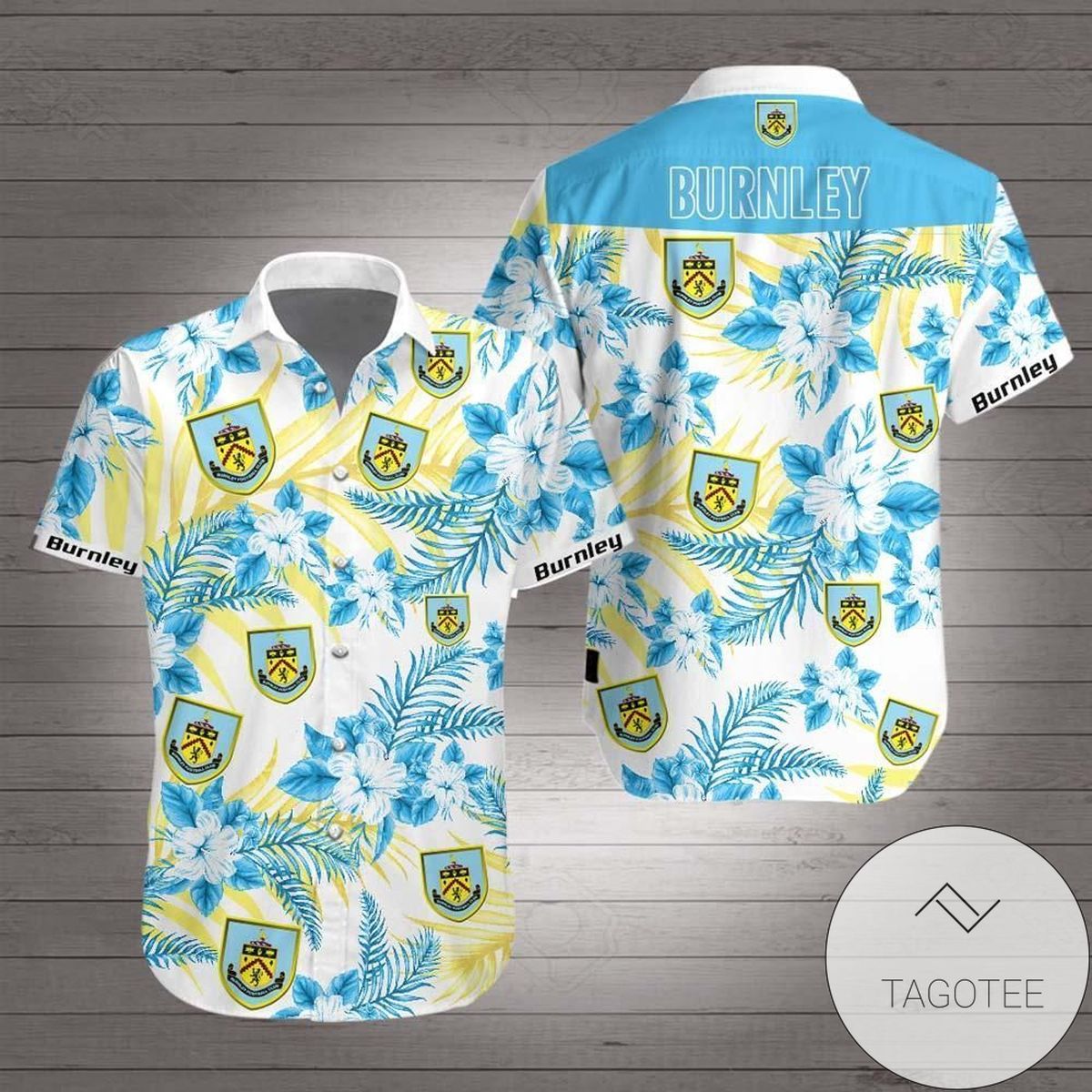 Burnley Logo Authentic Hawaiian Shirt 2022 3d