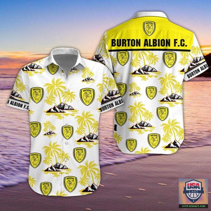 Burton Albion FC Aloha Hawaiian Shirt Beach Short