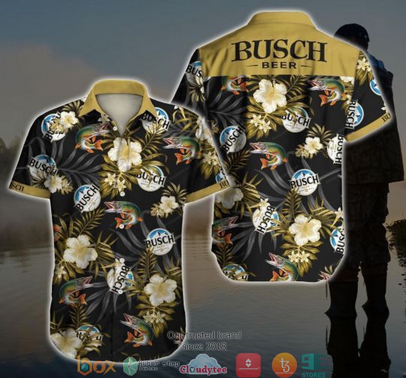 Busch Beer III Short Sleeve Hawaiian Shirt