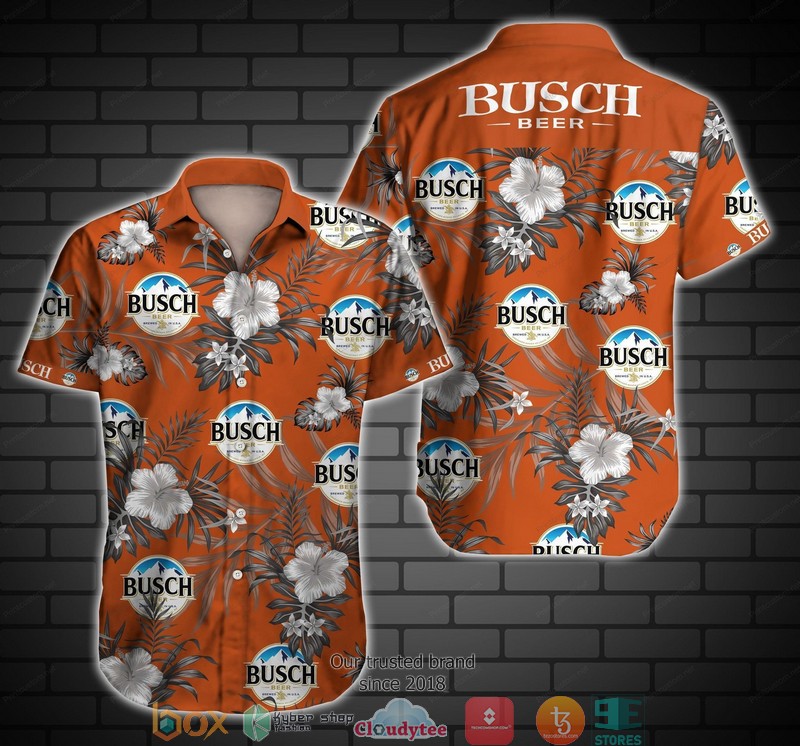 Busch Beer III Short Sleeve Hawaiian Shirt