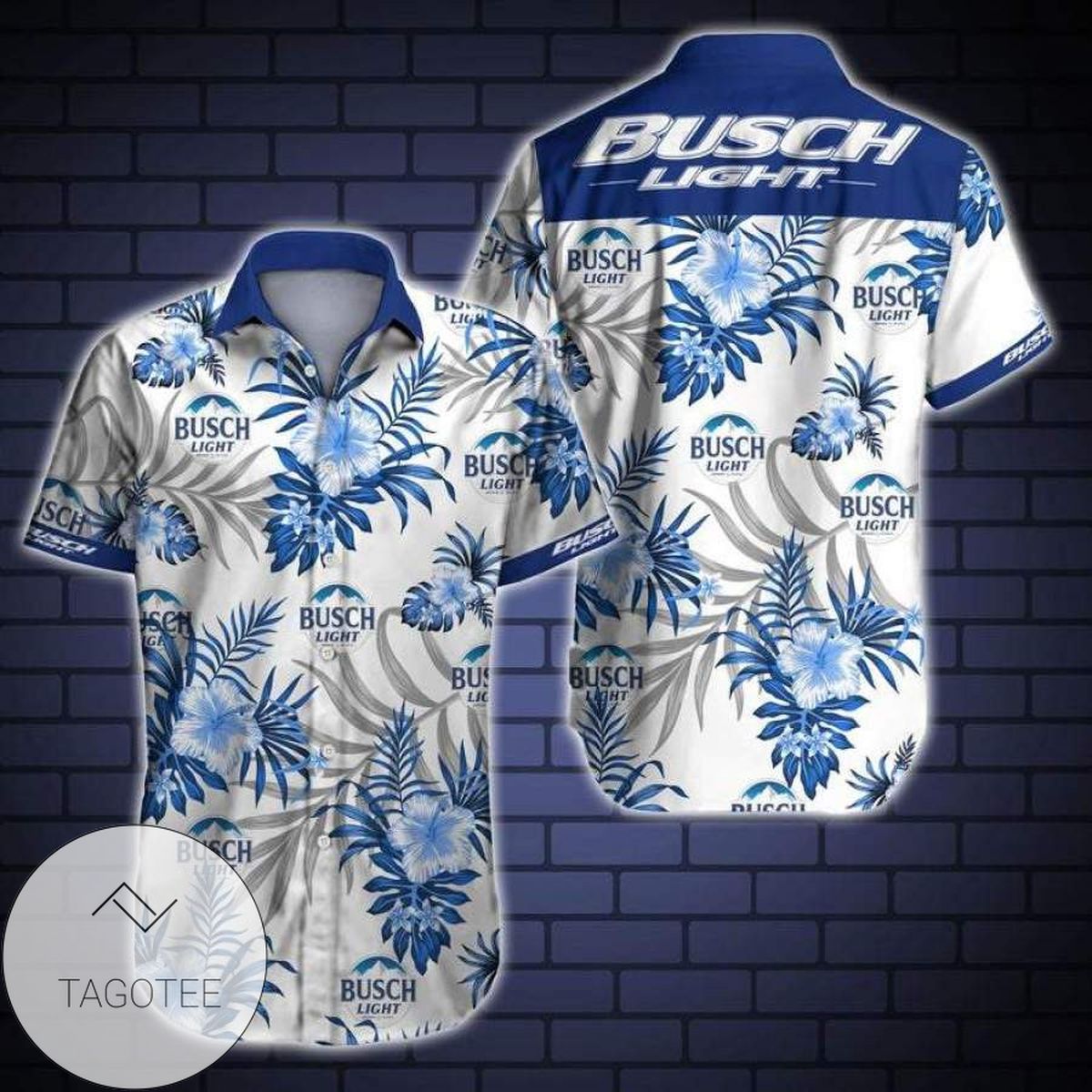 Busch Light All Over Print 3D Summer Short Sleeve Hawaiian Beach Shirt