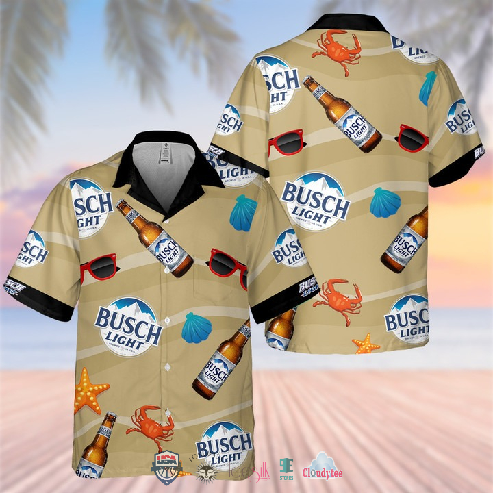 Busch Light Beer Apple Hawaiian Aloha Shirts