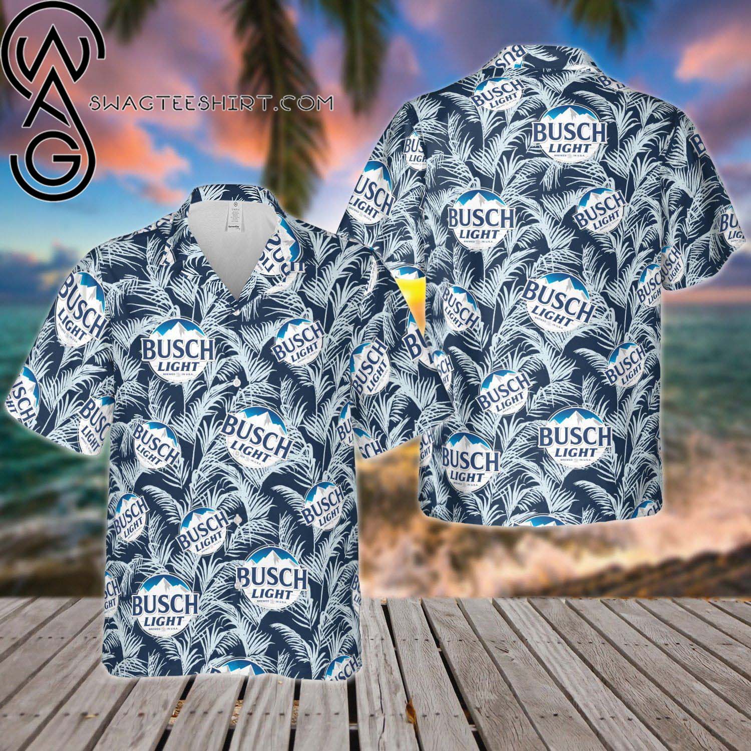 Busch Light Beer Full Print Hawaiian Shirt