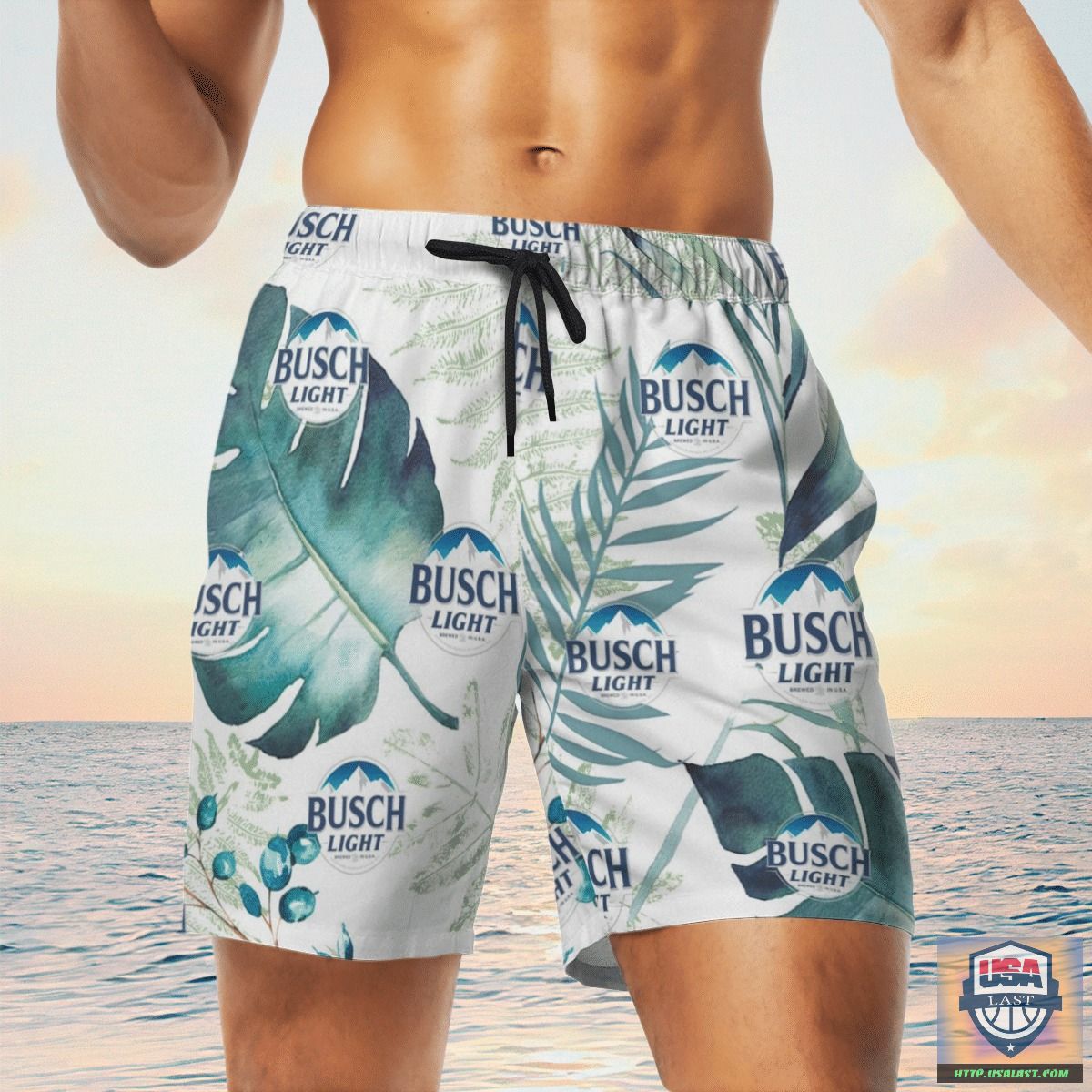 Busch Light Beer Apple Hawaiian Aloha Shirts