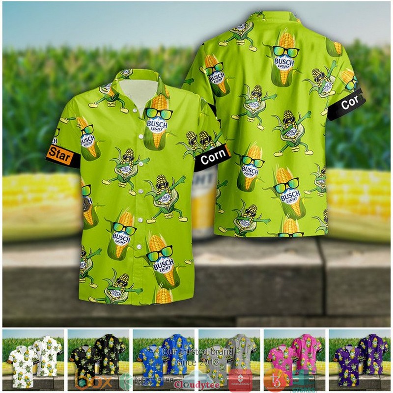 Busch Light Corn cool green Hawaiian Shirt