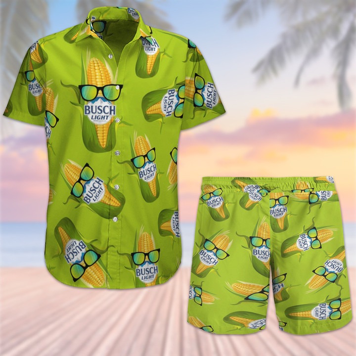 Busch Light Beer Tropical Hawaiian Shirt