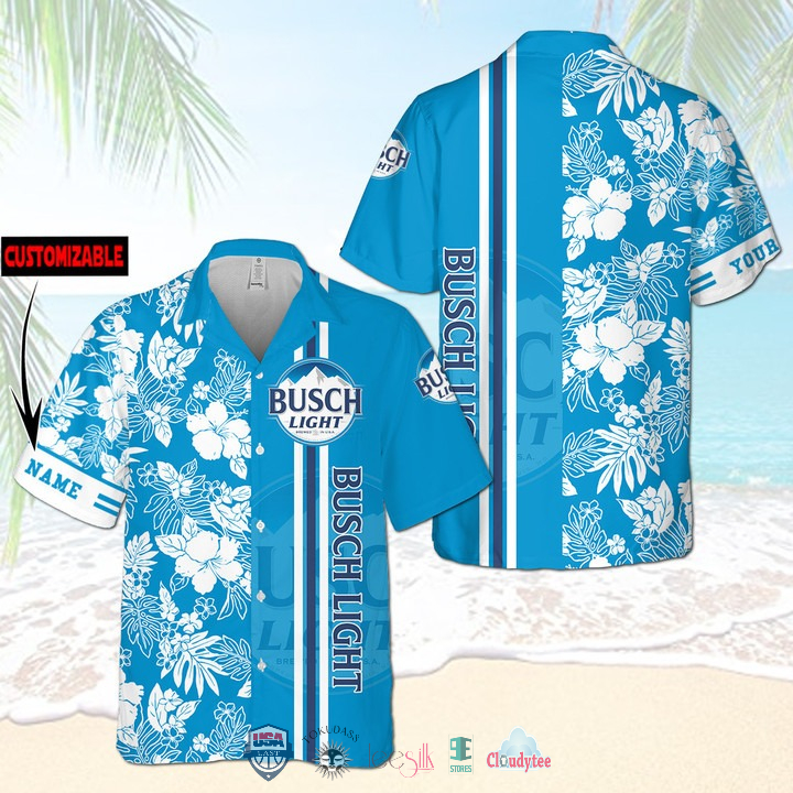 Busch Light Short Sleeve Hawaiian Shirt