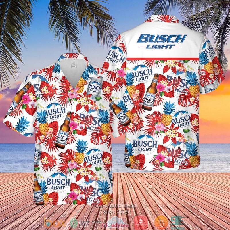 Busch Light Pineapple Hibiscus Hawaian Summer Outfit