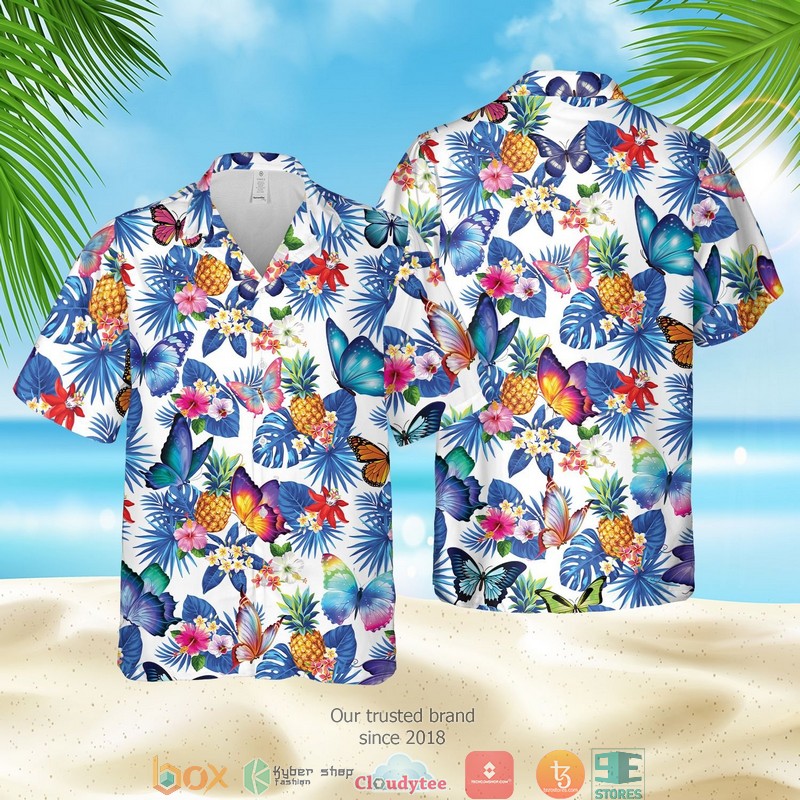 Butterfly Aloha Pineapple Hawaian Summer Outfit