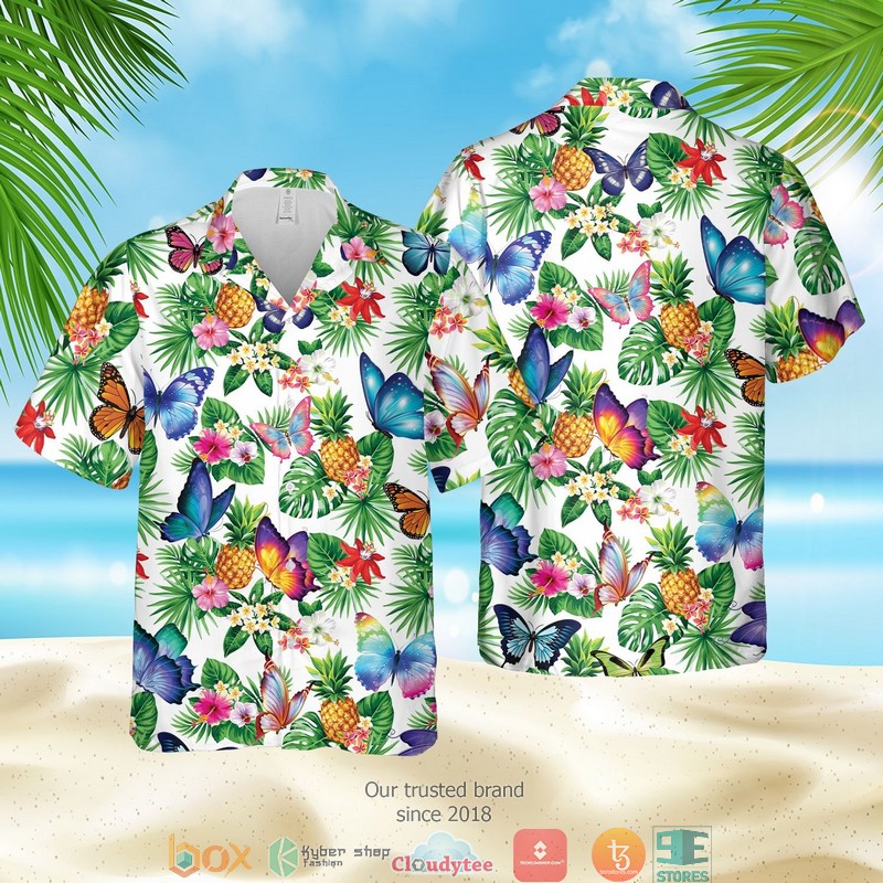 Butterfly Aloha Pineapple Hawaian Summer Outfit