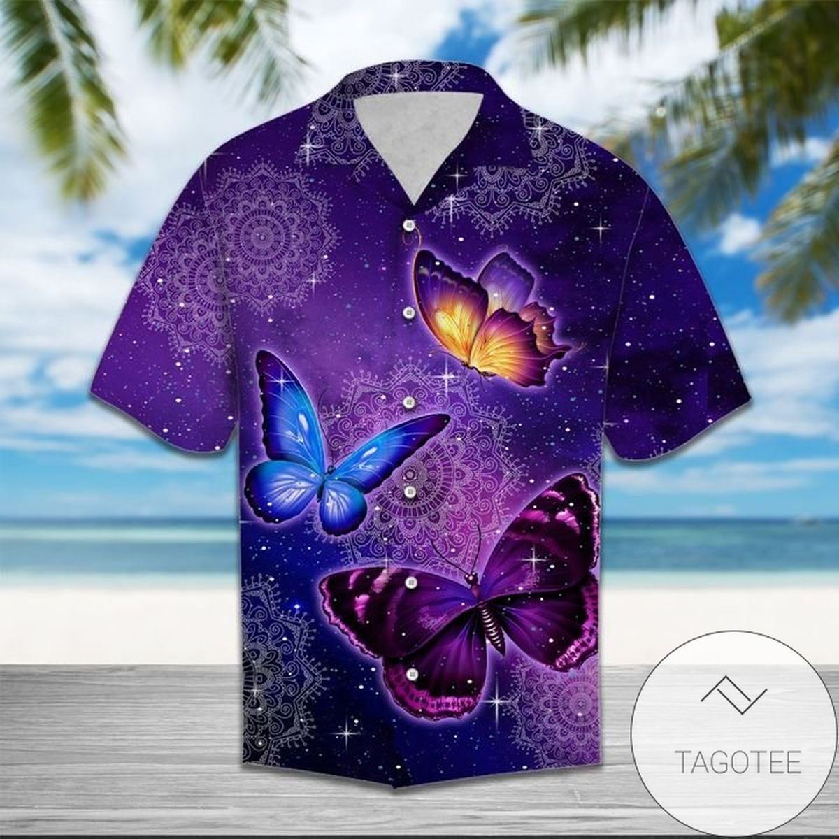 Butterfly Mandala Hawaii Shirt