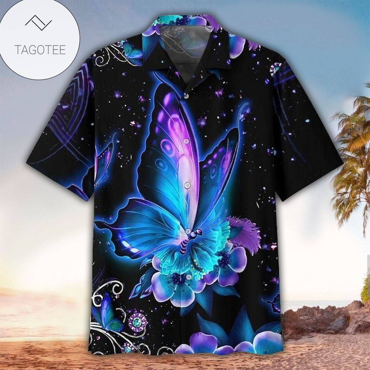 Butterfly Simple Hawaiian Aloha Shirts Fantastic 79l