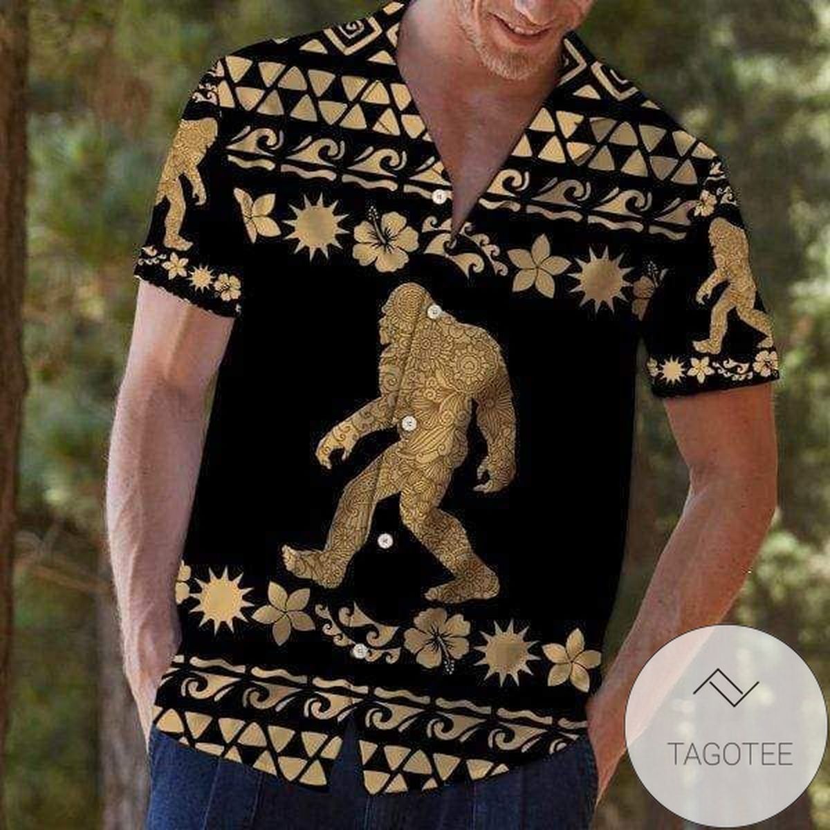 Buy Bigfoot Tribal Hawaiian Aloha Shirts Dh