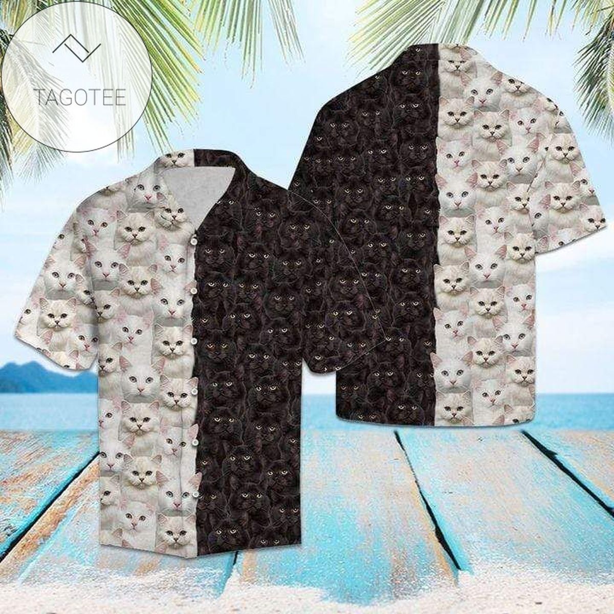 Buy Black Cat Eye Hawaiian Aloha Shirts