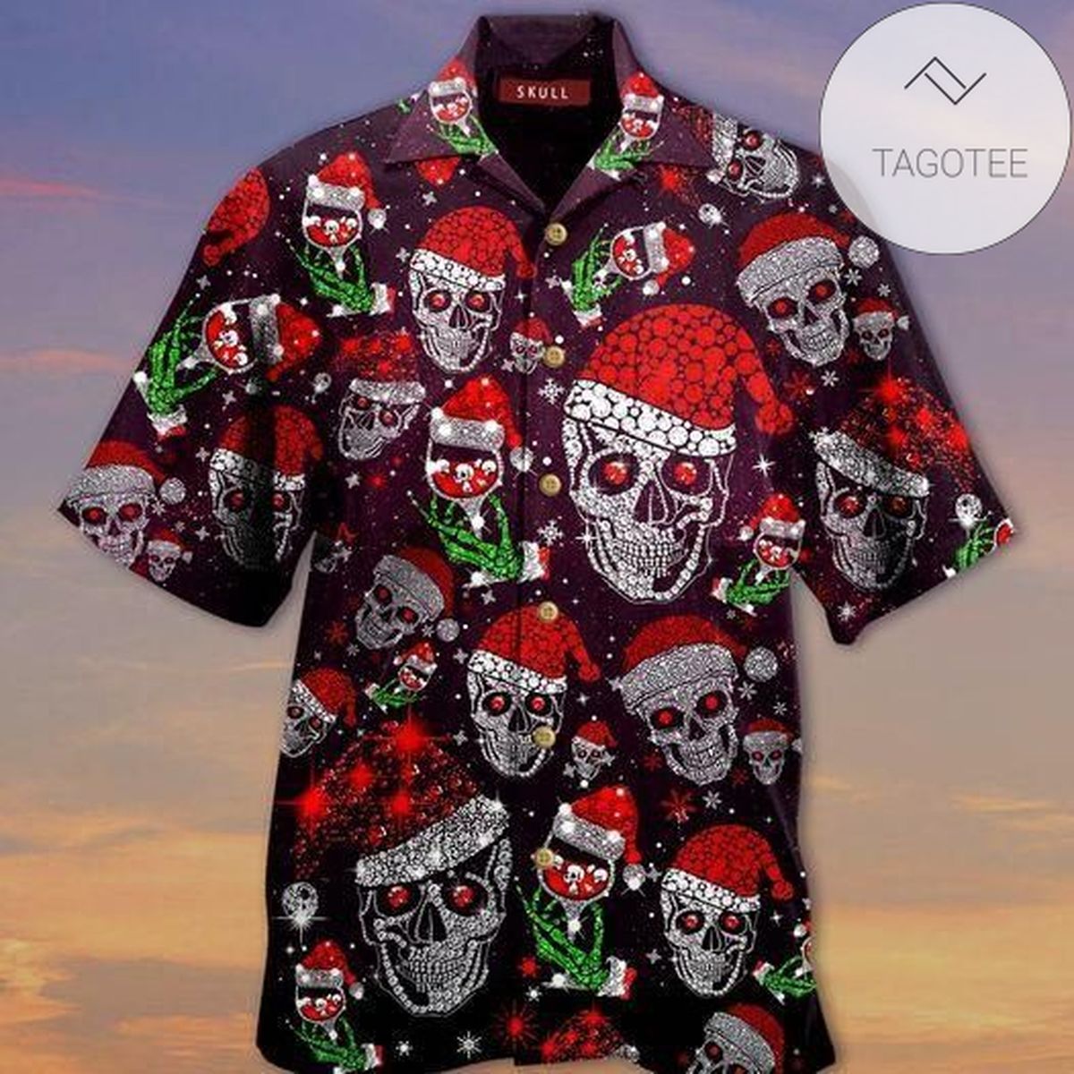 Buy Bling Santa Red Pattern 2022 Authentic Hawaiian Shirts