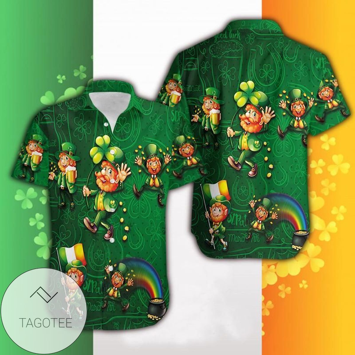 Buy Hawaiian Aloha Shirts St Patricks Day Skull