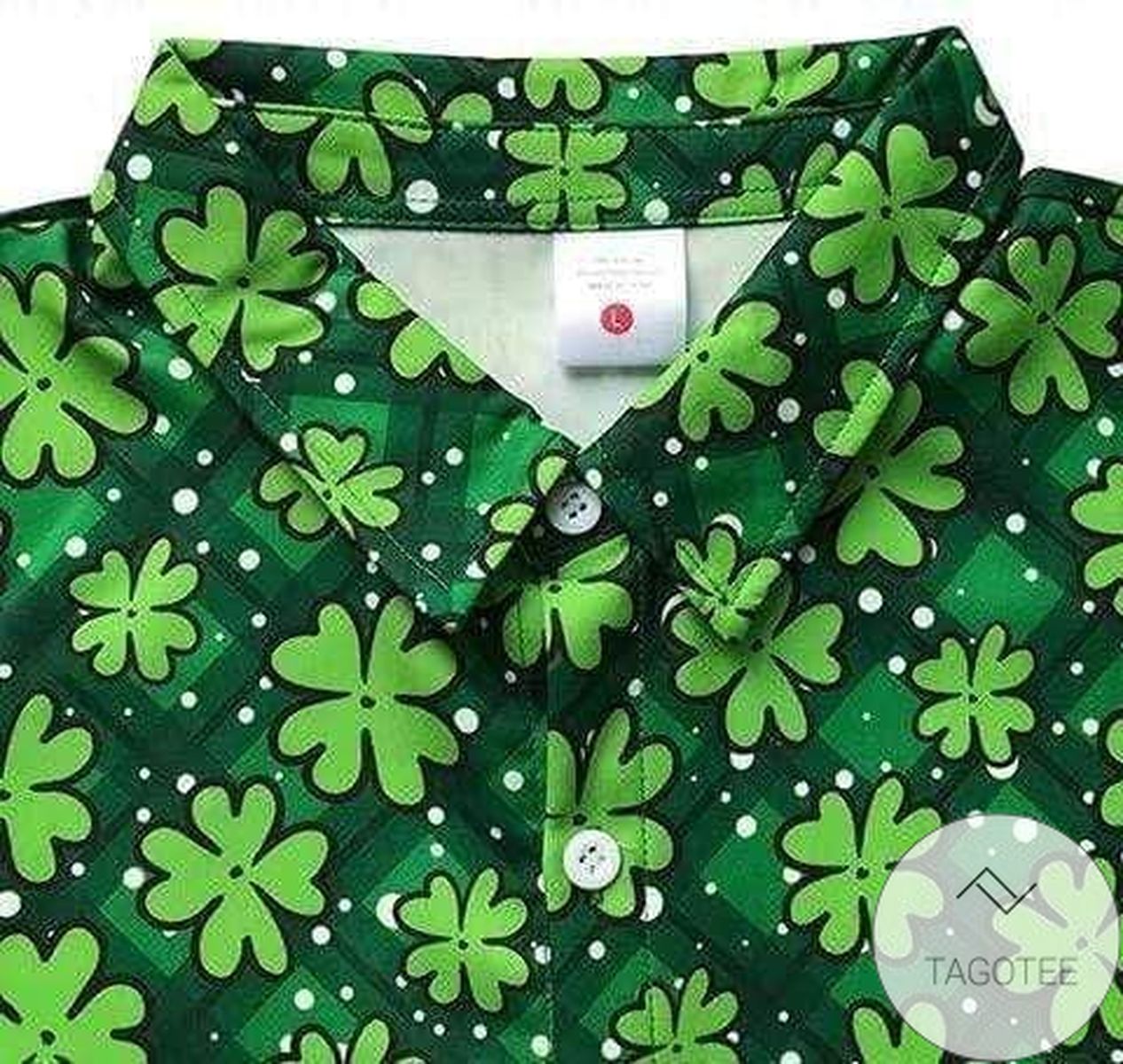 Buy Irish Pride Happy St Patricks Day Shamrock Pattern Hawaiian Aloha Shirts Dh