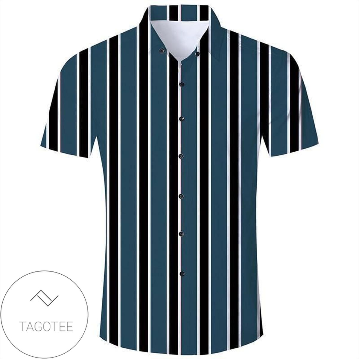 Buy Mens Hawaiian Short Sleeve Shirts Brown Stripes