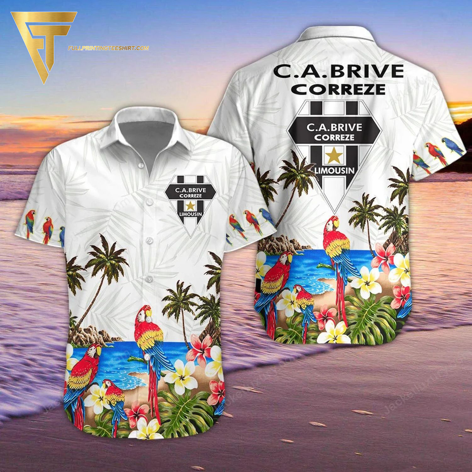 CA Brive Rugby Sport Fan All Over Print Hawaiian Shirt