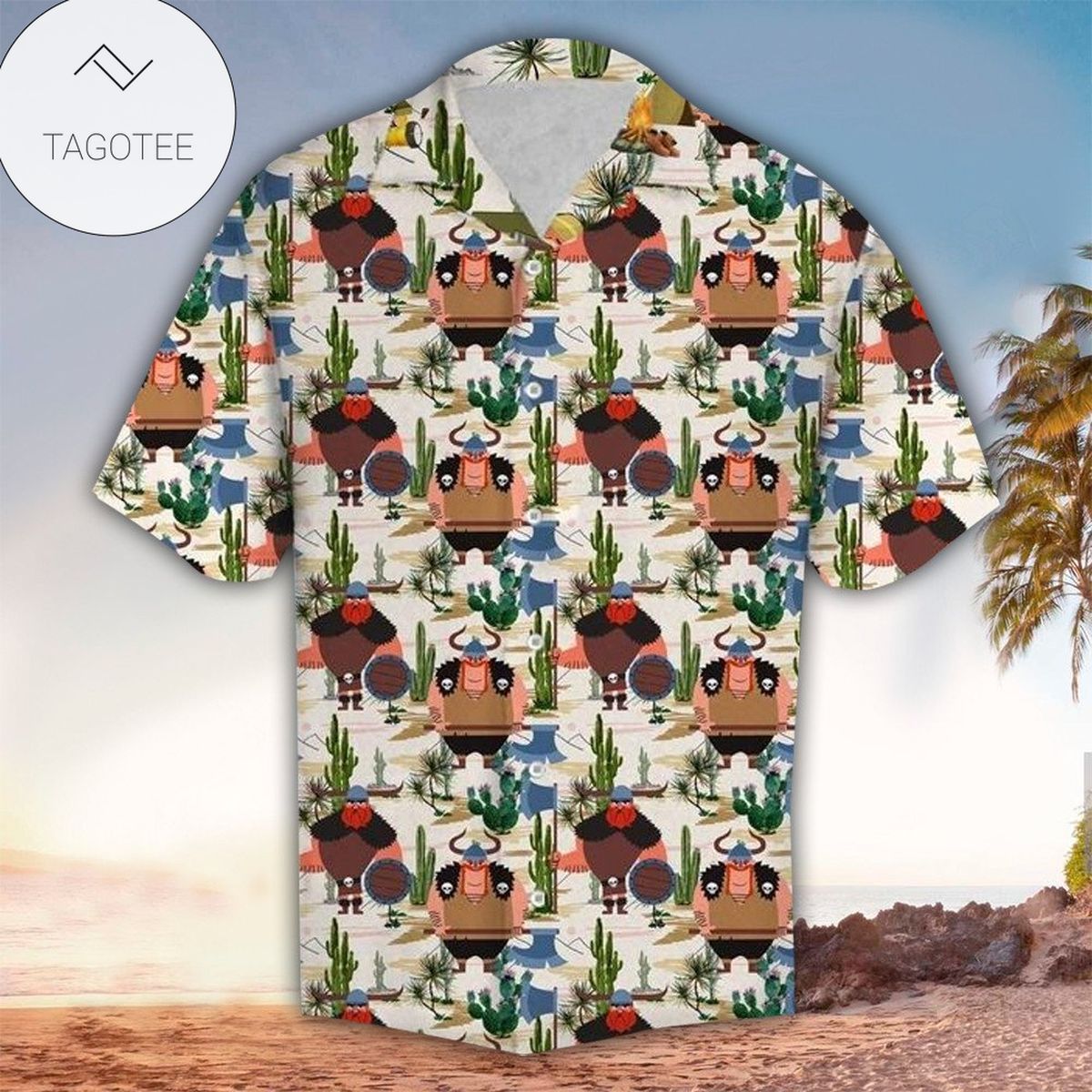 Cactus Seamless Pattern Hawaiian Shirt