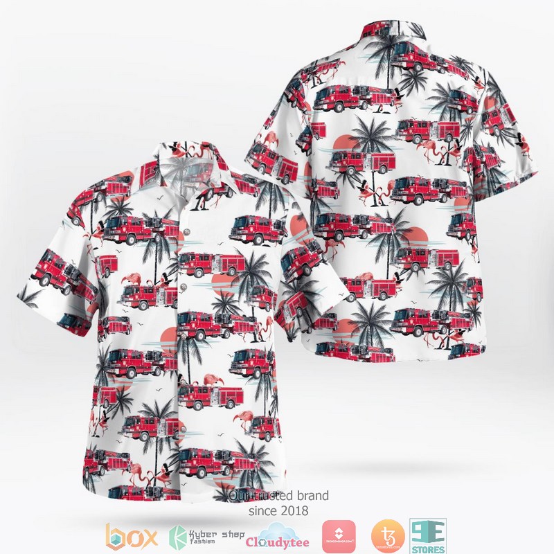 California Los Angeles City Fire department Fireboat 2 Warner L. Lawrence Hawaiian shirt