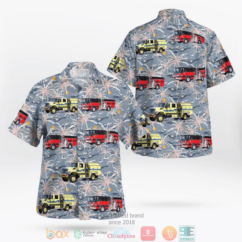 California Los Angeles City Fire department Fireboat 2 Warner L. Lawrence Hawaiian shirt