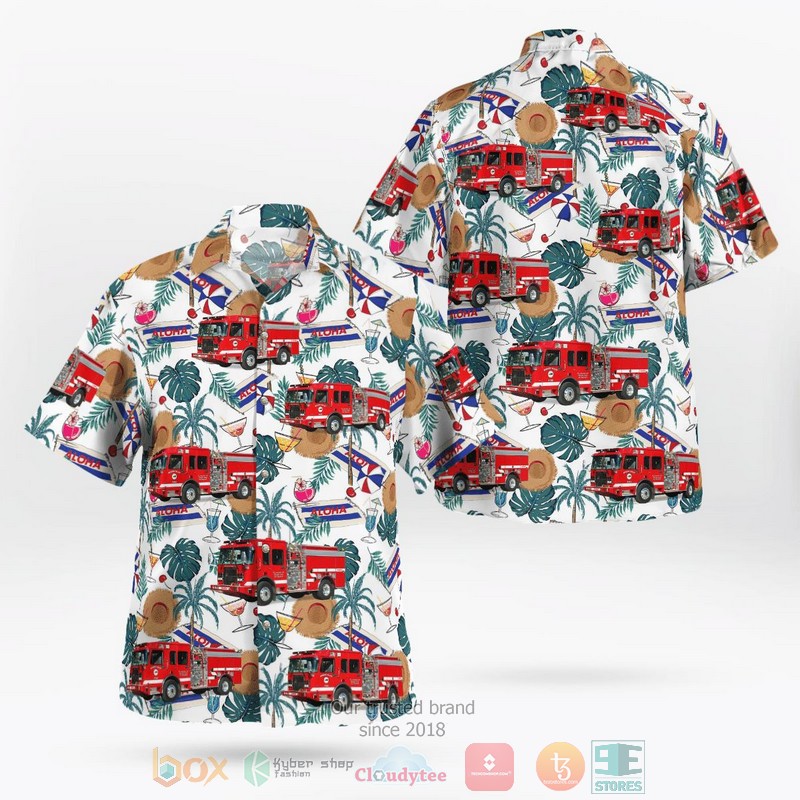 California San Diego Fire Rescue Hazardous Materials HazMat Hawaiian Shirt