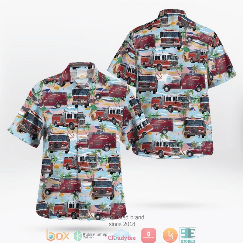 California San Diego Fire Rescue Hazardous Materials HazMat Hawaiian Shirt