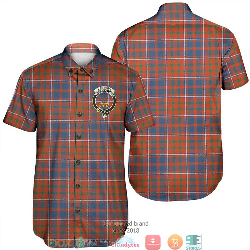 Cameron of Lochiel Ancient Tartan Short Sleeve Hawaiian Shirt