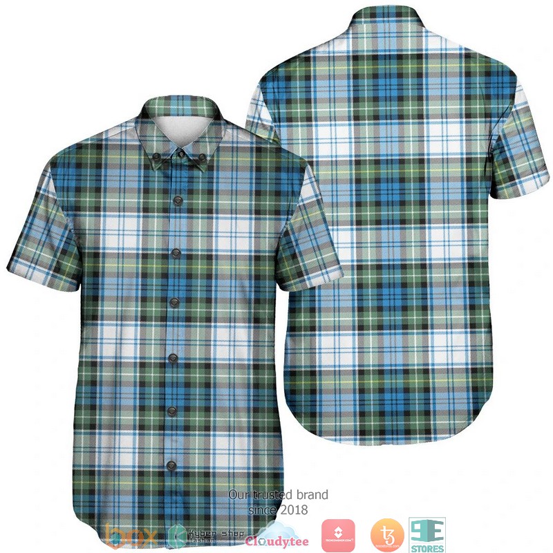 Campbell Argyll Weathered Tartan Short Sleeve Hawaiian Shirt