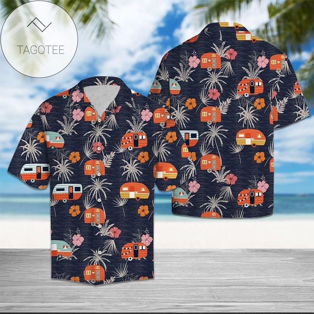 Camping Bus Island 2022 Authentic Hawaiian Shirts