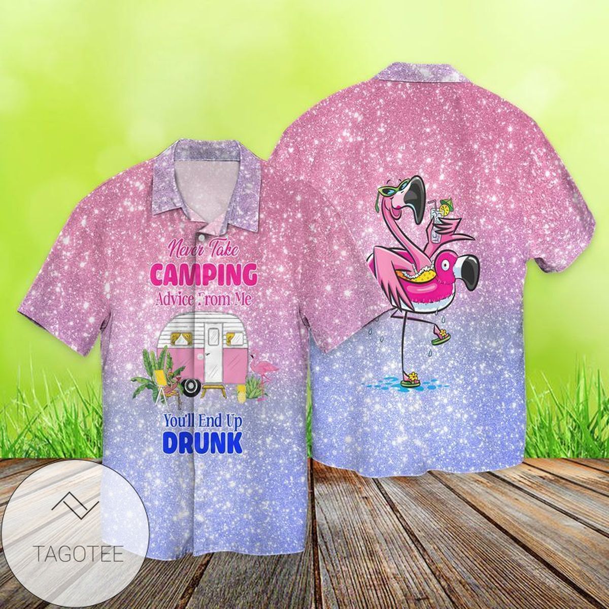 Camping Hawaiian Gift For Men And Women Graphic Print Short Sleeve Hawaiian Casual Shirt