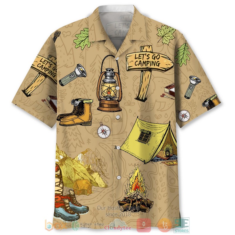 Camping Gift Short Sleeve Hawaiian shirt