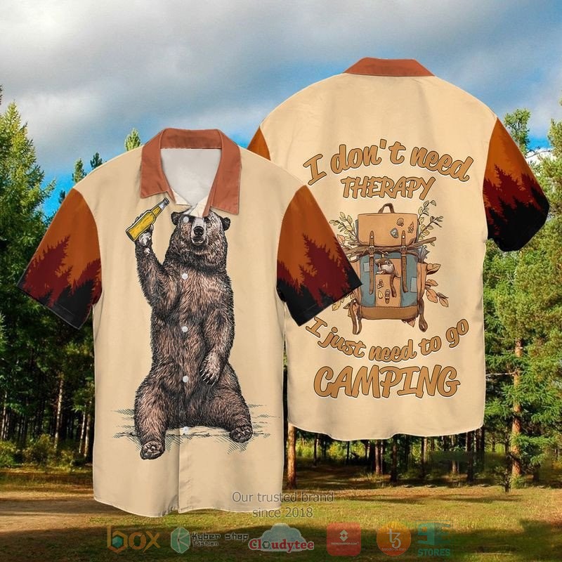 Camping Life Short Sleeve Hawaiian Shirt