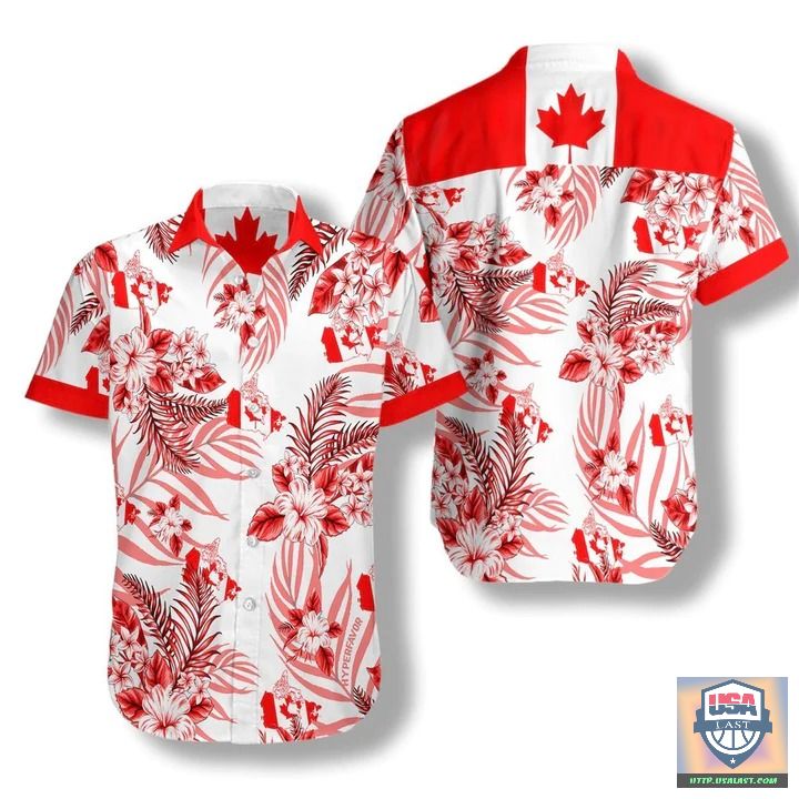 Canada Hockey Tropical Hawaiian Shirt