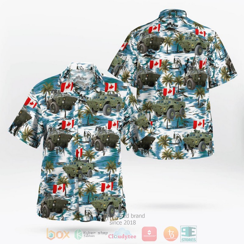 Canadian Army Cougar H JERRV Canadian Army Hawaiian Shirt