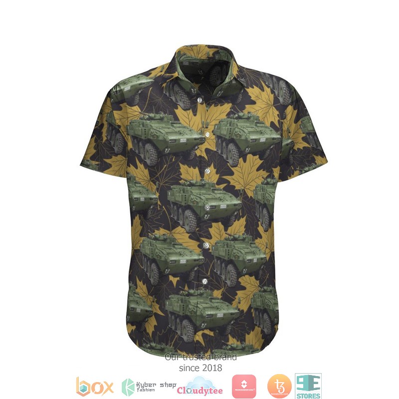 Canadian Army Leopard Taurus Armored Recovery Vehicle ARV Canada Day Hawaiian Shirt