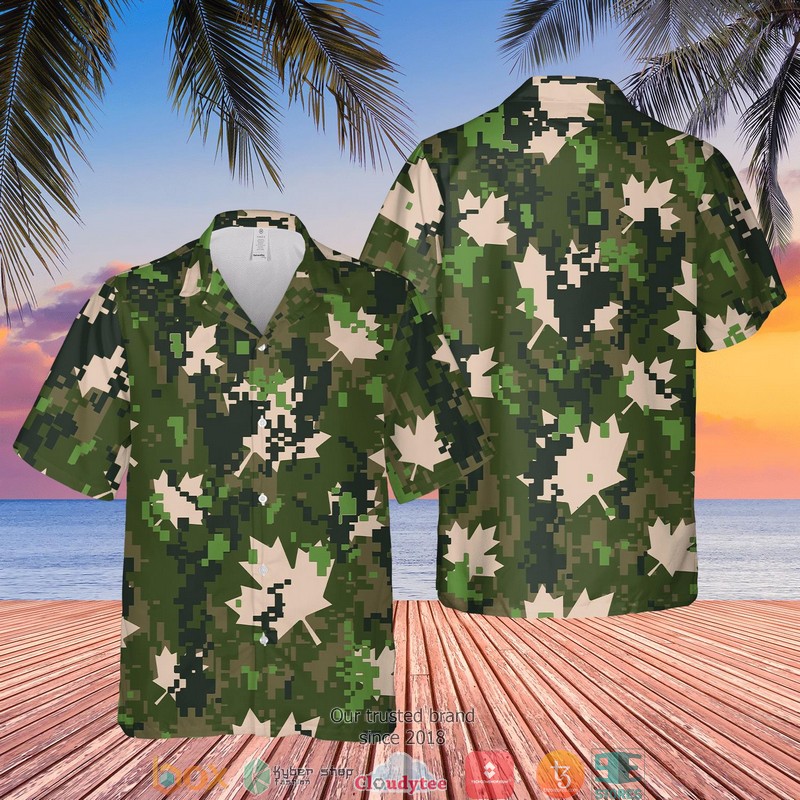 Canadian Army Short Sleeve Hawaiian Shirt