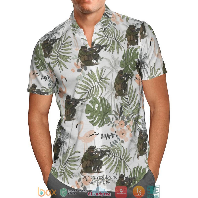 Canadian Army Soldier Short Sleeve Hawaiian Shirt