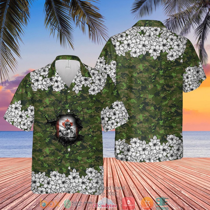 Canadian Army LSVW Military Truck Hawaiian Shirt