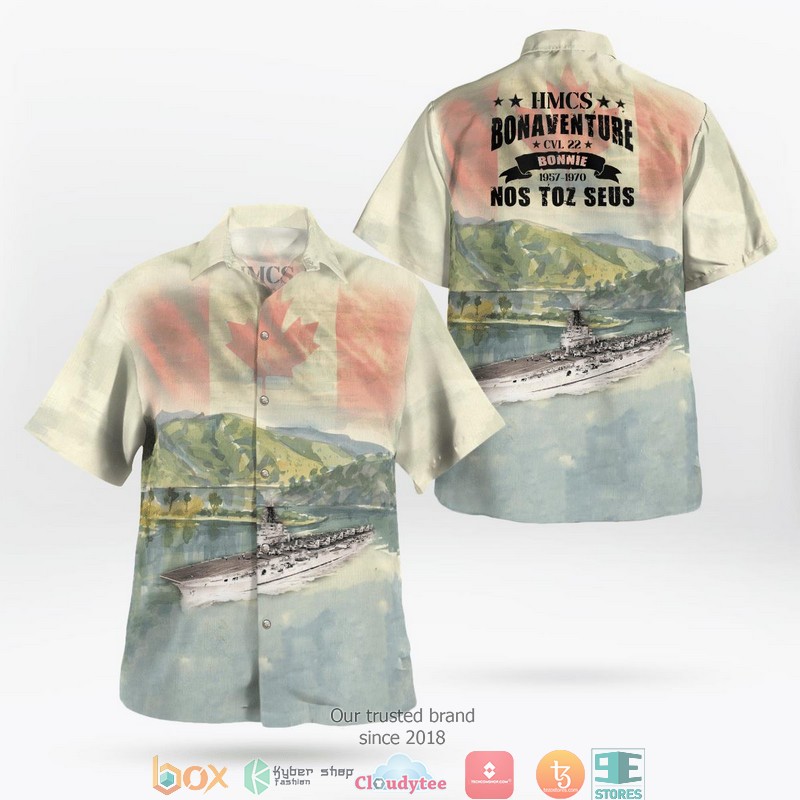 Canadian School Bus Blue Hawaiian Shirt