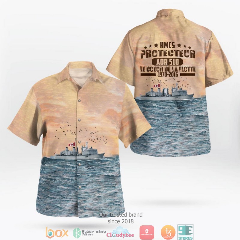 Canadian Navy RCN HMCS Bonaventure CVL 22 Majestic-class aircraft carrier Hawaiian Shirt