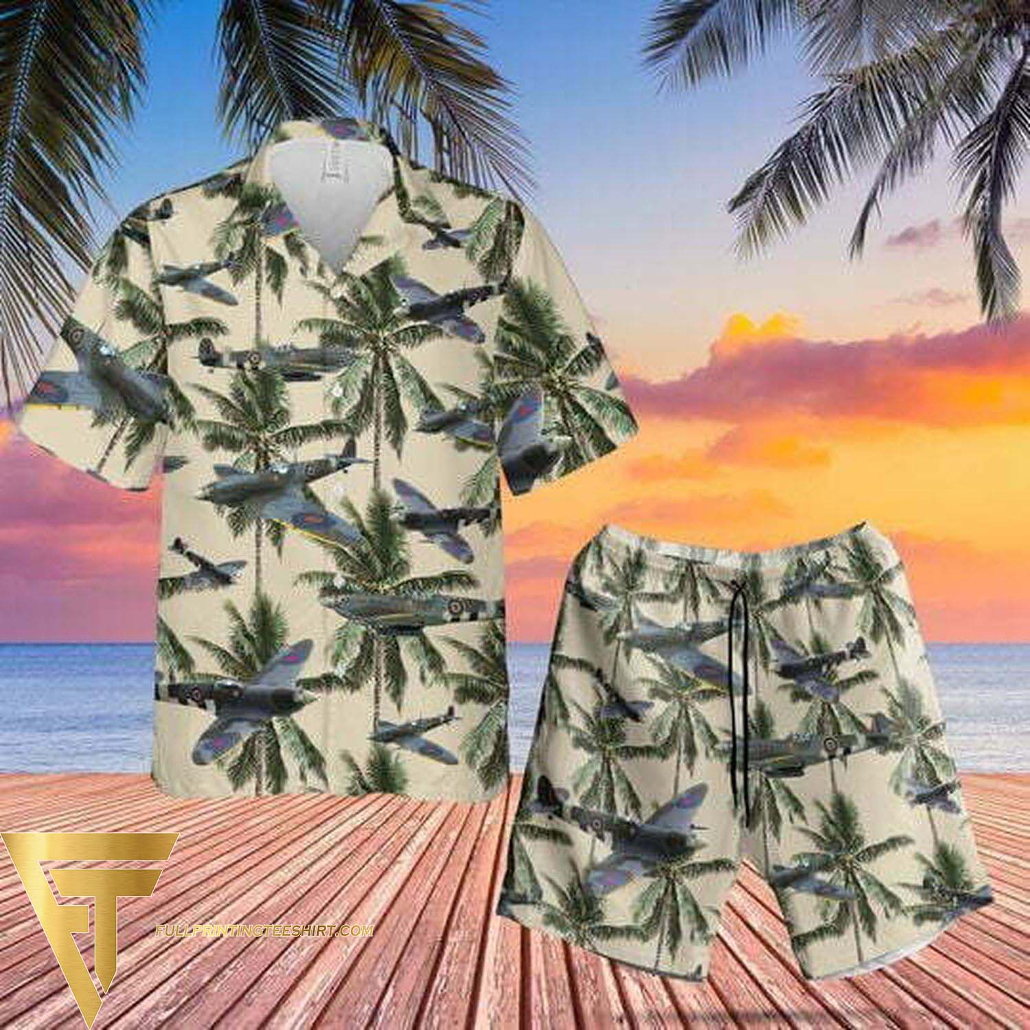 Captain Morgan All Over Print Summer Combo Hawaiian Shirt And Beach Shorts