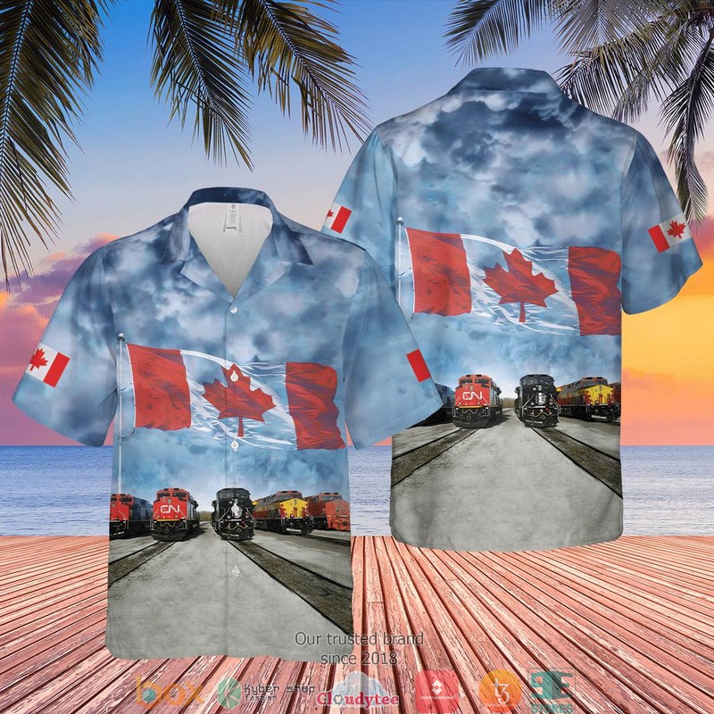 Canadian School Bus Short Sleeve Hawaiian Shirt