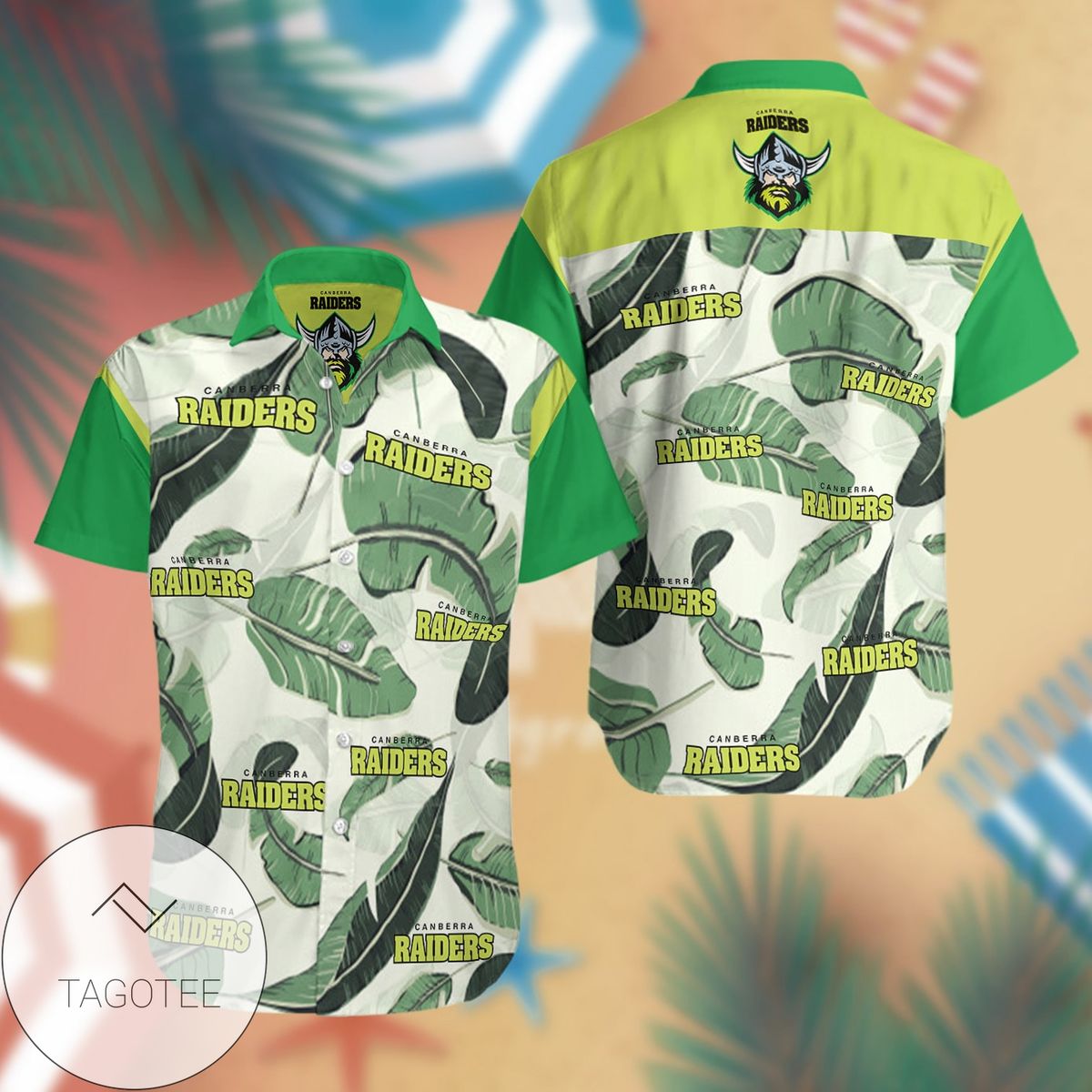 Canberra Raiders Rugby Team All Over Print Summer Short Sleeve Hawaiian Beach Shirt