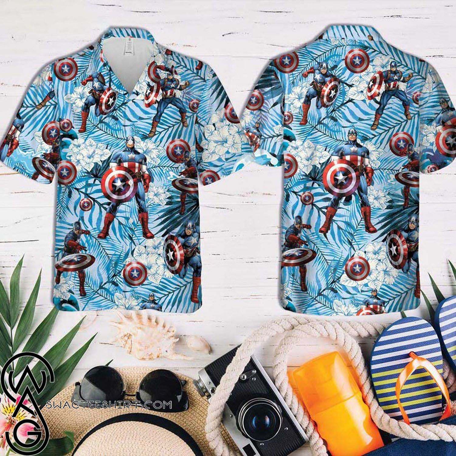 Captain morgan rum hawaiian shirt And Beach Shorts