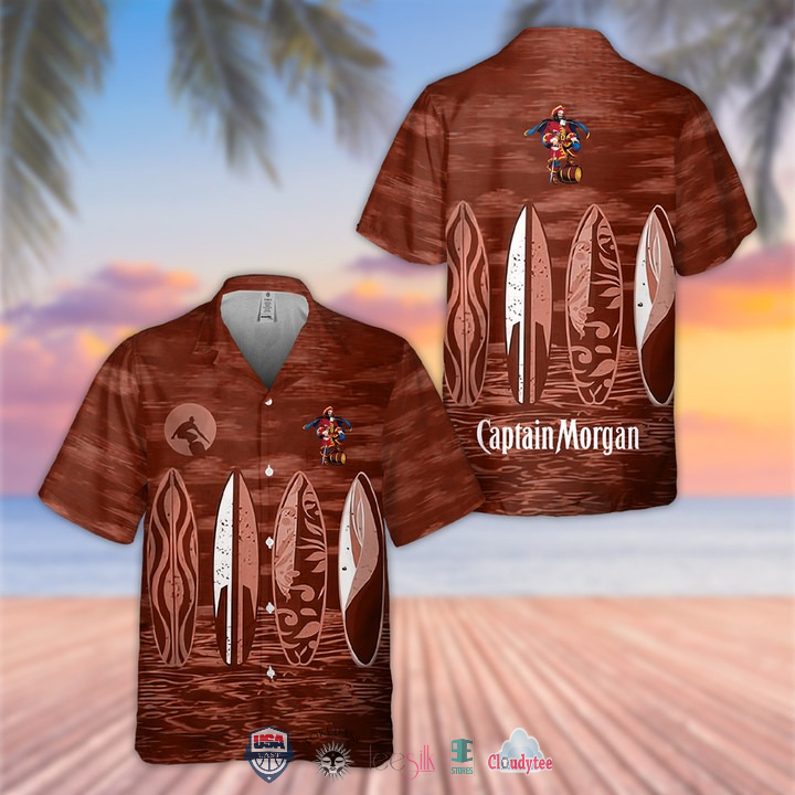 Captain Morgan Sunset Hawaiian Shirt