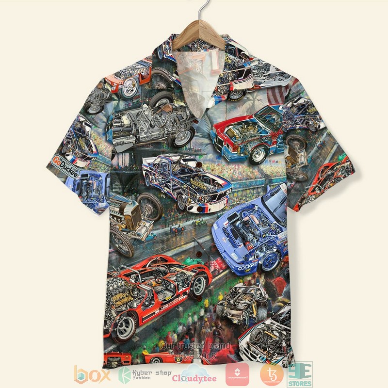 Car Hot Rod Flame Hawaiian Shirt, Short