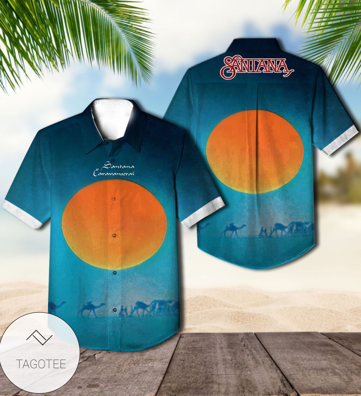 Caravan Camping Tropical 3d Hawaiian Shirt For Men With Vibrant Colors And Textures