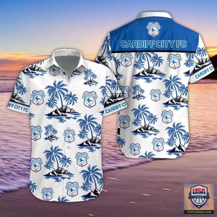 Cardiff City FC Aloha Hawaiian Shirt Beach Short